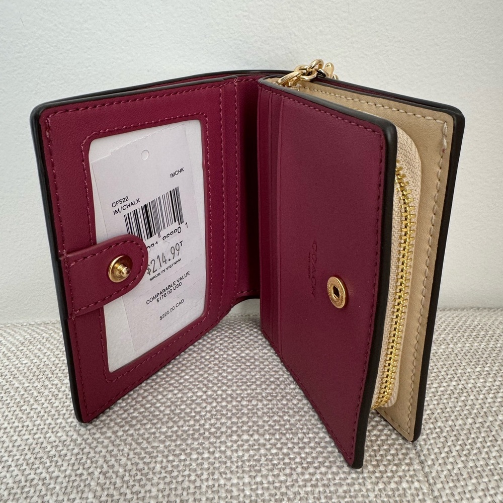 Snap Wallet With Coach Monogram Print - Picture 3 of 3